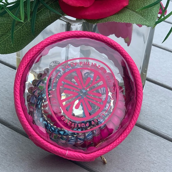 Lilly Pulitzer multicolor Teleties Hair ties pink blue - Picture 6 of 9